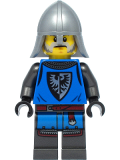 LEGO cas554 Black Falcon - Castle Guard Male, Flat Silver Neck-Protector